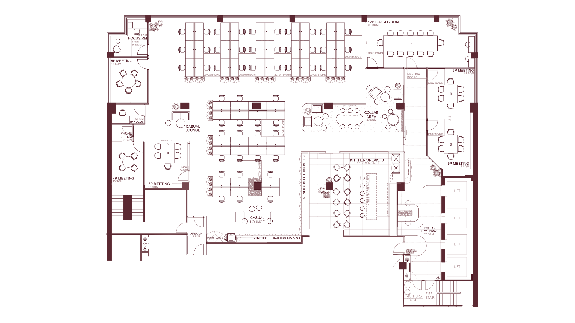 459 LT Collins Level 1 North Floorplan